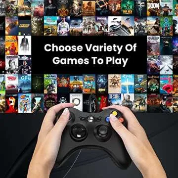 YCCSKY Xbox 360 Wired Controller for PC, Windows 7/8/10, Black, 7.2ft USB Cable