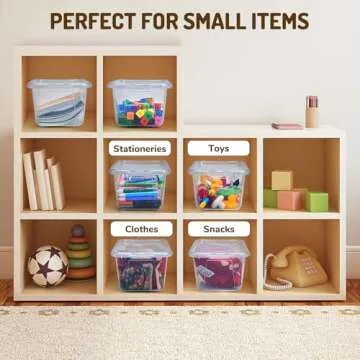 GAMENOTE Stackable Clear Storage Bins with Lids