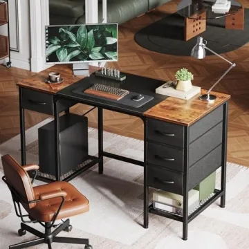 Huuger 47 Inch Computer Desk with Storage Solutions