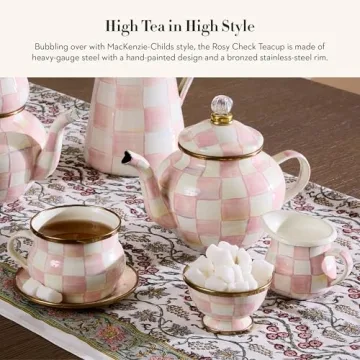 MACKENZIE-CHILDS Enamel Teacup - Whimsical Hot Tea Mug