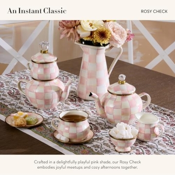 MACKENZIE-CHILDS Enamel Teacup - Whimsical Hot Tea Mug