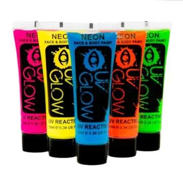 UV Glow Blacklight Face and Body Paint - Neon Colos