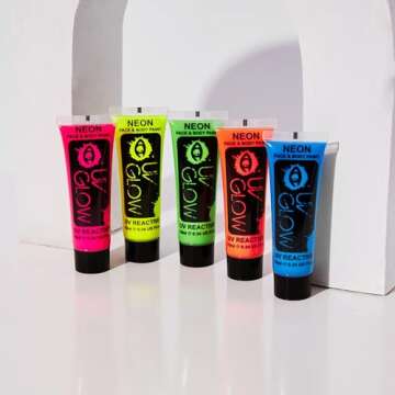 UV Glow Blacklight Face and Body Paint - Neon Colos