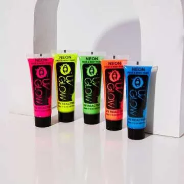UV Glow Blacklight Face and Body Paint - Neon Colos