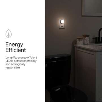 Lights by Night Mini LED Night Light, Plug-In, Dusk to Dawn Sensor, Warm White, Compact, Ambient Lighting, LED Lights for Bedroom, Bathroom, Nursery, Hallway, Kitchen, 55166, 10 Pack