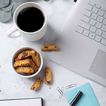 Highkey Keto Chocolate Chips Biscotti - 3 Pack - Low Carb Healthy Sugar Free Gluten Free Keto Snacks European Biscuit Carb Free Snacks Keto Food for Diabetic Ketogenic Paleo Protein Snacks Diet