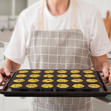 Silicone Muffin Pan for Non-Stick Mini Cupcakes 24 Cups