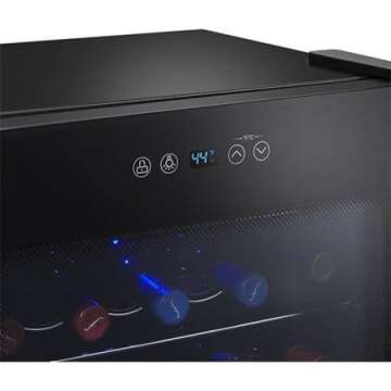 Arctic King - [AWCA034ADB] Premium 34-Bottle Capacity Wine Cooler, Black