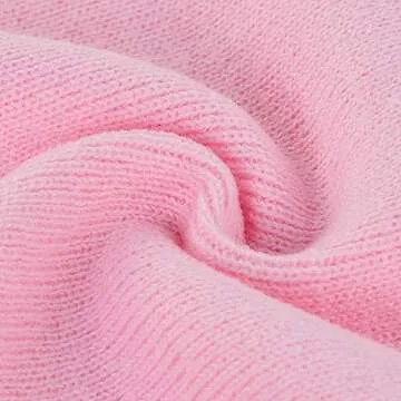 American Trends Men Women Beanie Hat Knit Cuffed Winter Hats Warm Soft Cute Plain Skull Beanie Hats for Outdoor Pink One Size