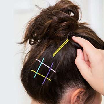 150 Pcs 2.2 Inch Mix Colorful Bobby Pin for Girls Women, Hair Pins with Cute Box, Colored Bobby Pins...