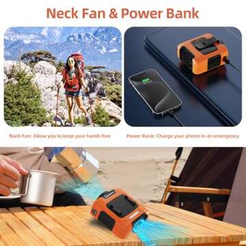 CHARMP Waist Fan - Portable Cooling Fan with Power Bank