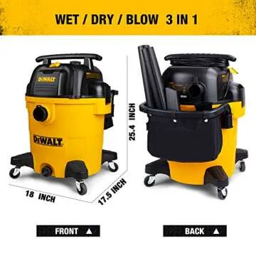 Powerful DEWALT 12 Gallon Wet/Dry Vacuum for Tough Jobs