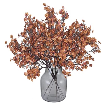 Momkids 6pcs Baby's Breath Fabric Cloth Artificial Flowers - Faux Silk for Home & Wedding Decor