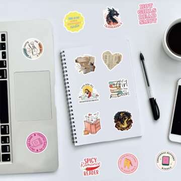 150Pcs Book Stickers for Kindle, Bookish Reading Booktok Stickers for Adult, Romance Jesus Christian...