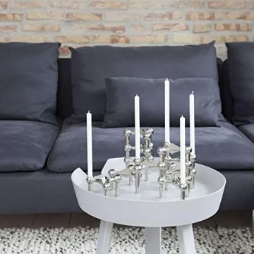 StoffNagel Candle Holder - Elegant, Modular Design in Silver