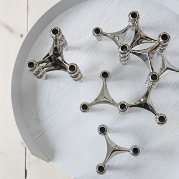 StoffNagel Candle Holder - Elegant, Modular Design in Silver
