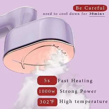 Travel Steamer Iron for Clothes Mini: Handheld Size Portable Fabric Clothing Steamers Small Hand Garment Electric Steam Ironing Machine for Dress Shirt Plancha a de Vapor para Ropa Portatil