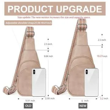 CLUCI Small Sling Bag for Women,Vegan Leather Crossbody Bags for Women,Fanny Packs with Guitar Strap