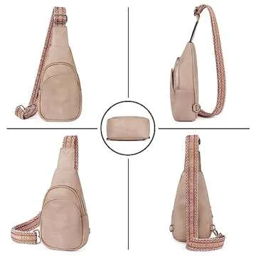 CLUCI Small Sling Bag for Women,Vegan Leather Crossbody Bags for Women,Fanny Packs with Guitar Strap