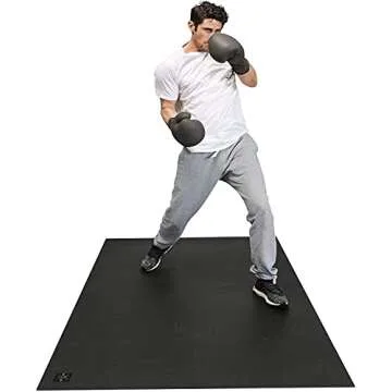 Square36 Large Exercise Mat for Home Fitness Workouts