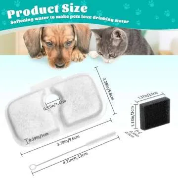 8-Pack Cat Water Fountain Replacement Filter for Dockstream Cat Water Fountain PLWF005/PLWF115/PLWF1...