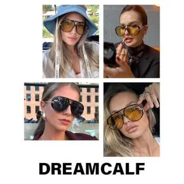 DreamCalf Oversized Aviator Sunglasses with UV Protection