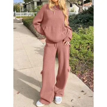 Stylish ANRABESS Women's Two Piece Knit Sweater Set