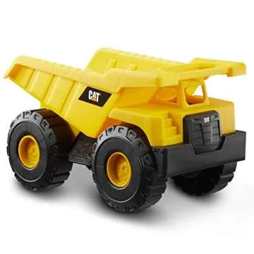 CAT Construction Toys, Tough Rigs 15" Dump Truck & Loader Set Toys 2 Pack Ages 2+, Kid Powered CATerpillar Vehicle Set, Indoor or Outdoor Play, No Batteries Required