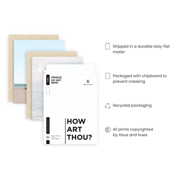 HAUS AND HUES Beach Wall Art Prints Set of 4 Coastal Decor