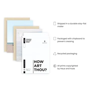 HAUS AND HUES Beach Wall Art Prints Set of 4 Coastal Decor