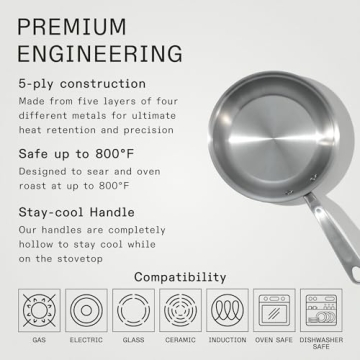 8-Inch Stainless Steel Frying Pan by Made In Cookware