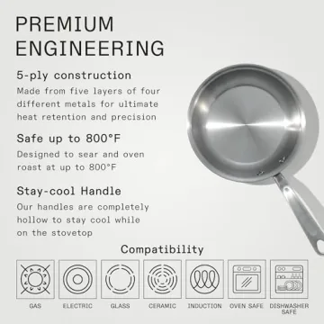 8-Inch Stainless Steel Frying Pan by Made In Cookware