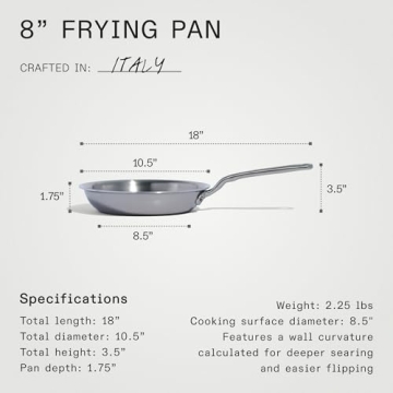 8-Inch Stainless Steel Frying Pan by Made In Cookware