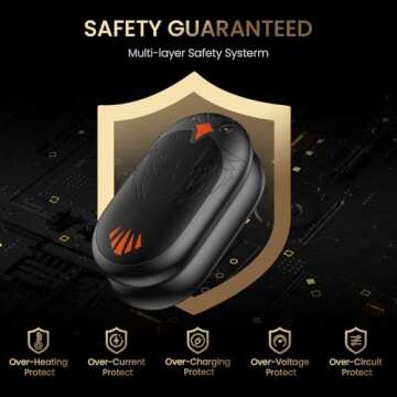 Magnetic Hand Warmers Rechargeable 2 Pack, Electric Hand Warmers with 24Hrs Long Heating, 2 in 1 Portable Handwarmers Cordless USB Pocket Hands Heater Outdoor Warm Gift for Hunting, Golf, Camping, Ski