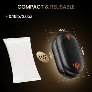 Magnetic Hand Warmers Rechargeable 2 Pack, Electric Hand Warmers with 24Hrs Long Heating, 2 in 1 Portable Handwarmers Cordless USB Pocket Hands Heater Outdoor Warm Gift for Hunting, Golf, Camping, Ski