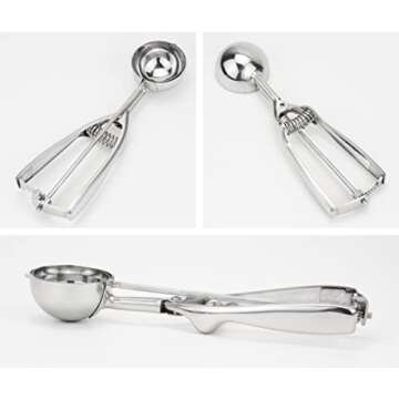 Solula 18/8 Stainless Steel Cupcake Muffin Batter Dispenser, Ice Cream Cupcake Muffin Scoop