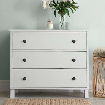 Ravinte 10 Pack Matte Black Cabinet and Drawer Knobs - 1-1/5 Inch Round Pulls for Kitchen, Dressers and Closets