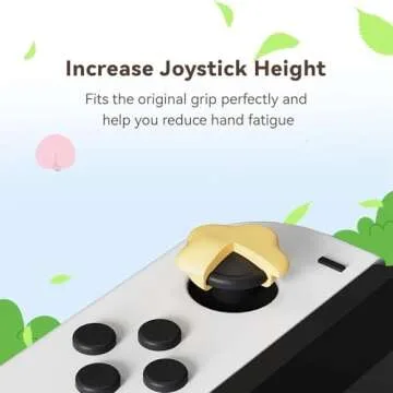 GeekShare Cute Silicone Joy Con Thumb Grip Caps, Joystick Cover Compatible with Switch/OLED/Switch Lite,4PCS - Peach & Star