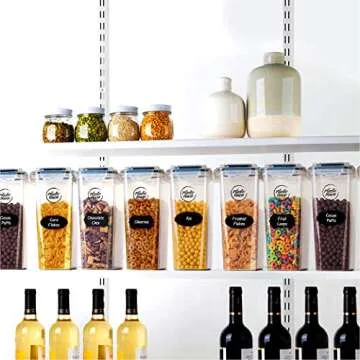 Plastic House Cereal Containers Storage Dispenser 4/4L FITS FULL CEREAL BOX, Airtight Food Storage Containers With Lids - Canisters Sets For The Kitchen Pantry Organizers & Storage