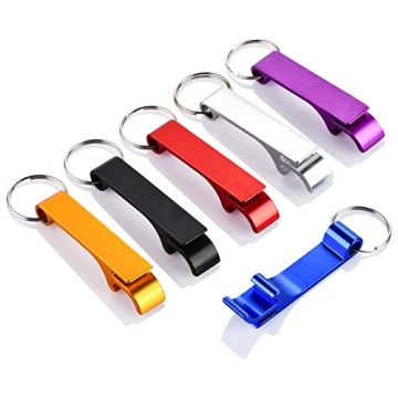 Mcyye 6PCS Colorful Beer Bottle Openers – Premium Metal Keychain Set for Easy Open
