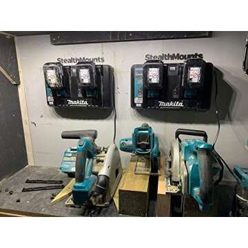 StealthMounts Charger Mount for the Makita Double Charger (2 Pack) | Charger Holder for Makita 18V | Compatible with DC18RD | Made in UK