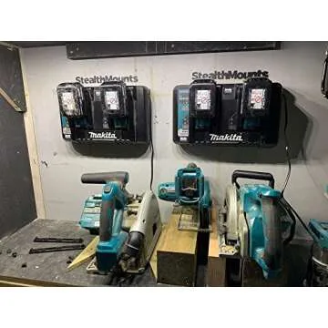 StealthMounts Charger Mount for the Makita Double Charger (2 Pack) | Charger Holder for Makita 18V | Compatible with DC18RD | Made in UK
