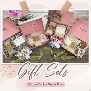 SacksyThyme Microwave Heating Pad for Pain Relief, Flaxseed & Cherry Pit Herbal Heating Pad, Hot Cold Therapy (Indigo)