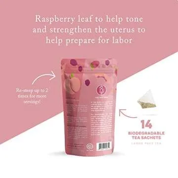 Oat Mama Labor Prep Tea: Peach Berry Flavor - Organic & U.S.A. Made