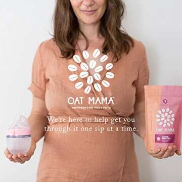 Oat Mama Labor Prep Tea: Peach Berry, Prepares Mind & Body for Birth in Third Trimester | Women Owned, Made in the U.S.A. (Organic Herbs, Raspberry Leaf), 14 Sachets, Makes 28 Cups
