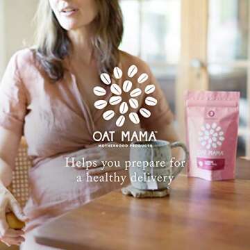 Oat Mama Labor Prep Tea: Peach Berry, Prepares Mind & Body for Birth in Third Trimester | Women Owned, Made in the U.S.A. (Organic Herbs, Raspberry Leaf), 14 Sachets, Makes 28 Cups