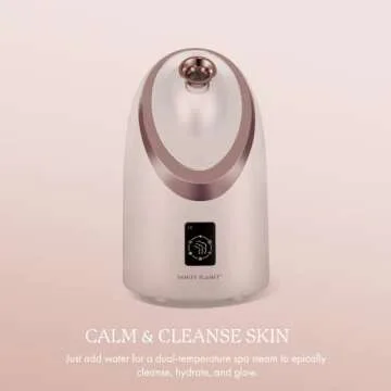 Senia Hot and Cold Facial Steamer by Vanity Planet - Detoxifying Aromatherapy Facial Steamer with Smart Steam Technology - Unclog Pores & Blackheads Cleaner Detoxifies, Cleanses & Moisturizes Skin