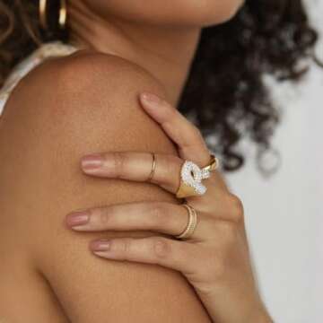 KissYan Bubble Initial Ring: 14k Gold Personalization