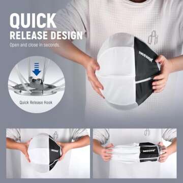 NEEWER 12"/30cm Lantern Softbox with NEEWER Mount (Not Bowens Mount), Quick Release 360° Omnidirectional Light Diffuser Modifier Mini Softbox for MS60 MS60B MS60C MS150B LED Video Studio Light, NS6L