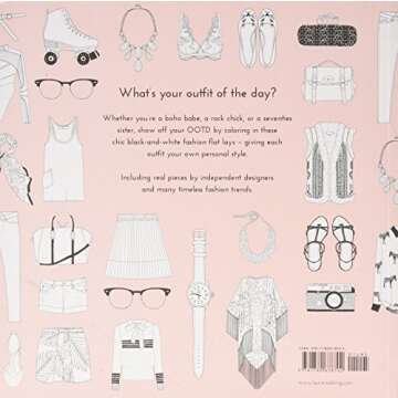 #OOTD: Fashion Flat Lay Coloring Book for Creative Coloring Fun